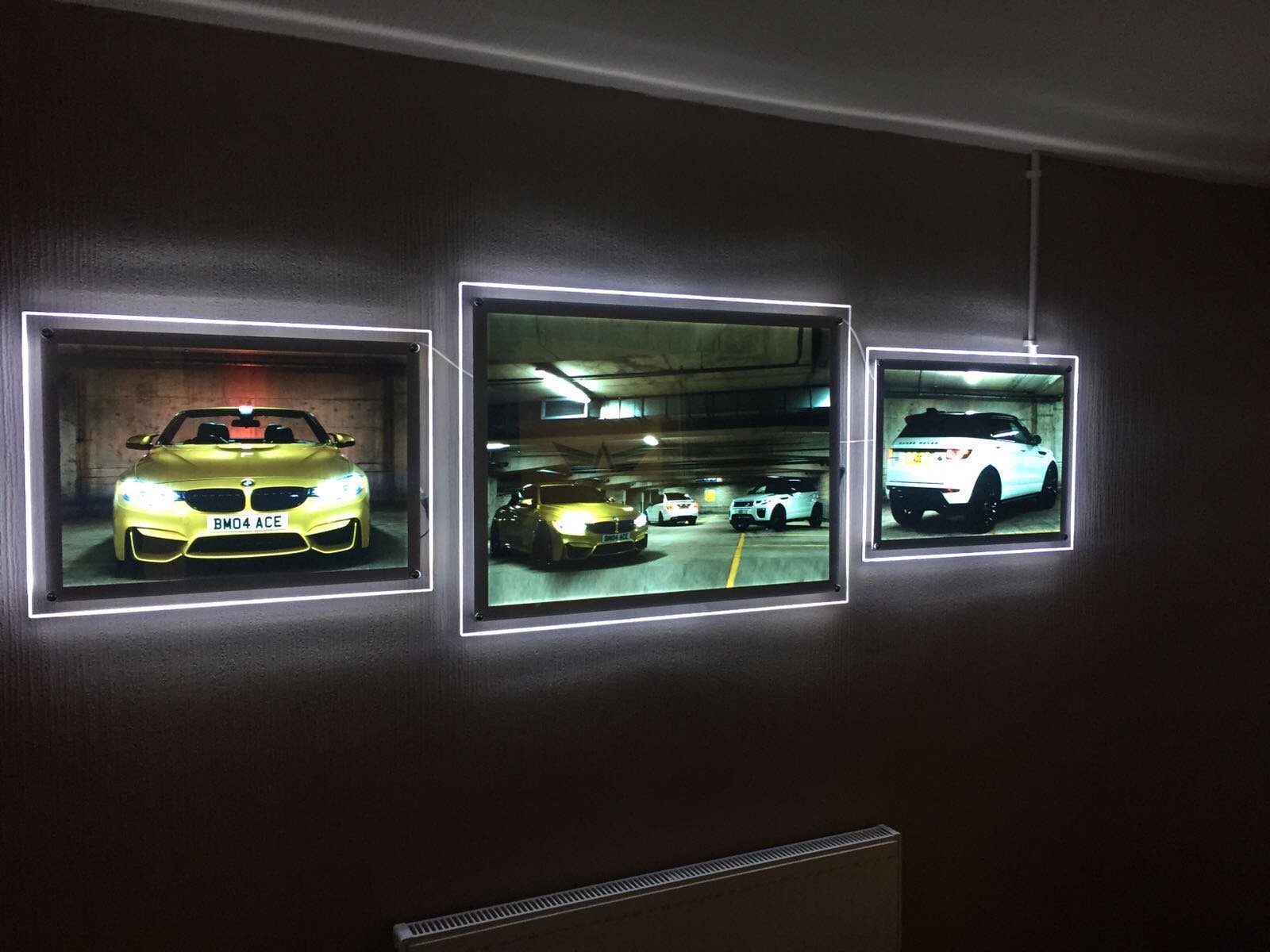 LED-Framed Automotive Photography Display Series