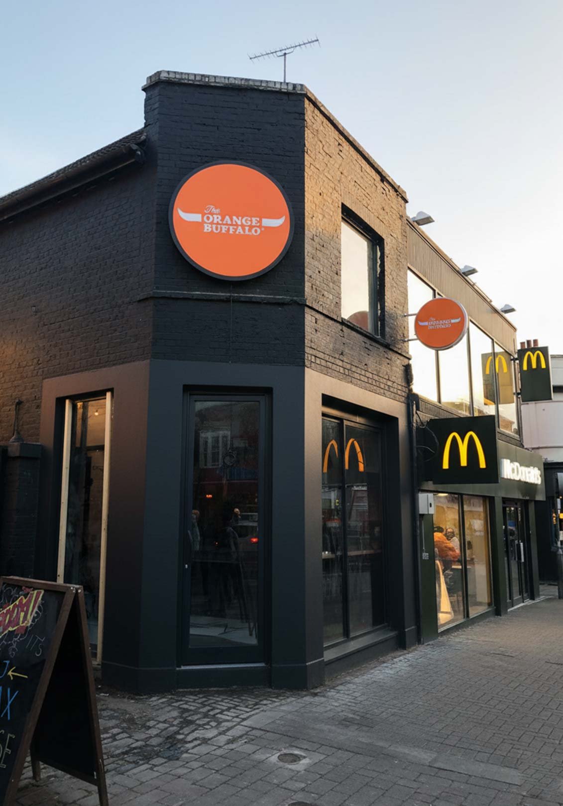 Exterior Signage & Interior Branding for The Orange Buffalo