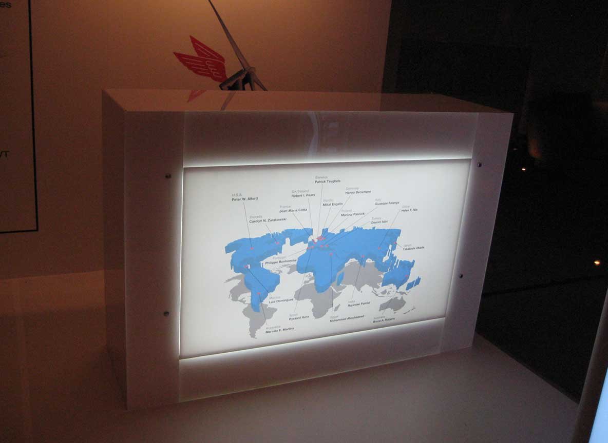 Backlit World Connectivity Map – Illuminated Display Panel