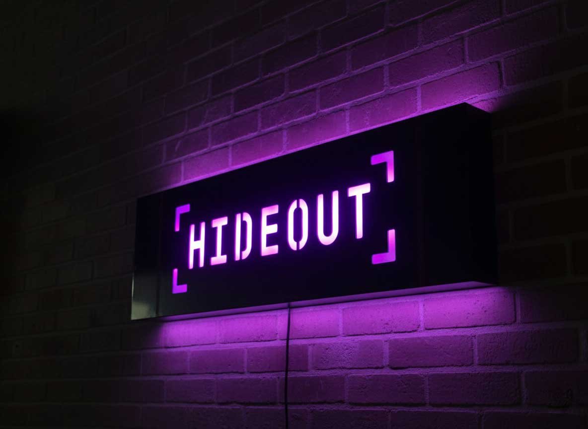 Neon Signage Installation for HIDEOUT Venue