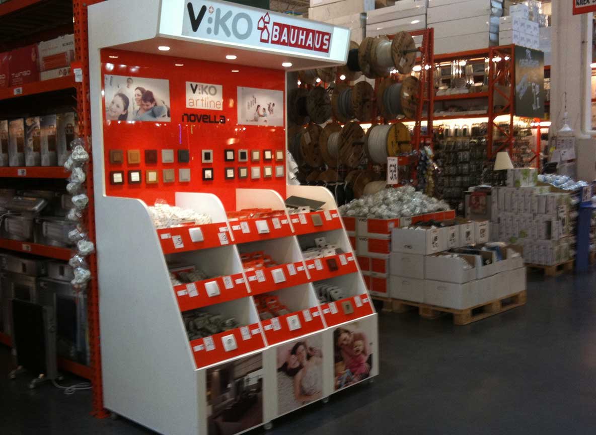 Branded Display Stand for VIKO by Panasonic – Electrical Accessories at BAUHAUS